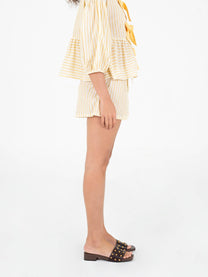 Pantaloncini Spirit a righe gialle in cotone