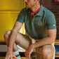 Polo Novak in cotone piqué verde quercia