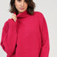Maglione dolcevita fucsia Lipy