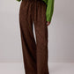 Pantaloni jacquard leopardati a gamba ampia