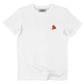 T-shirt unisex bianca con patch pizza ricamata