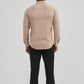 Camicia slim fit in bambù beige