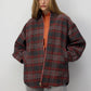 Giacca bomber con colletto a camicia a quadri