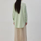 Camicia oversize in raso con fascia