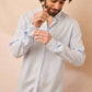Camicia button-down Valencia a righe azzurre da uomo