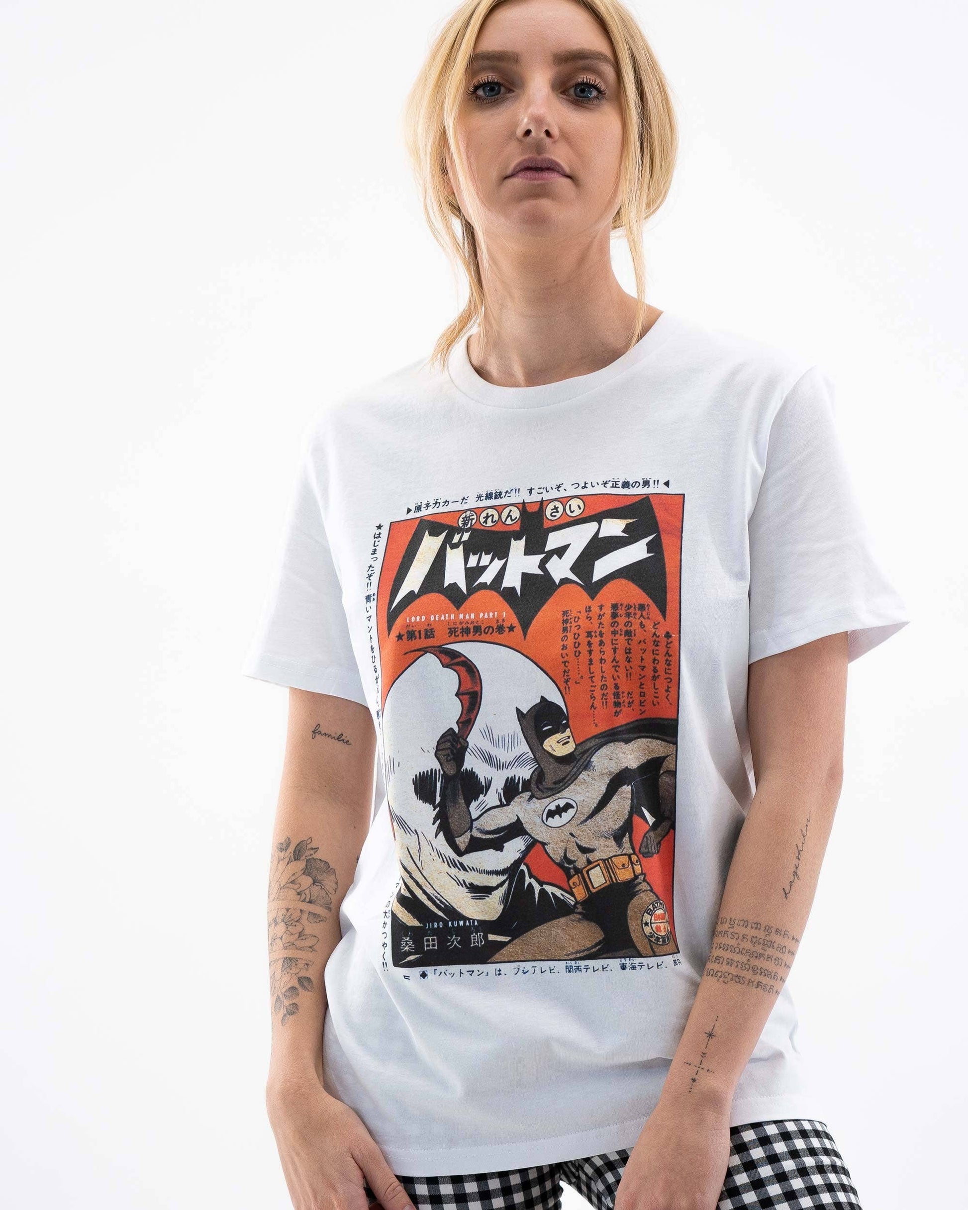 T-shirt Bat Manga in cotone biologico