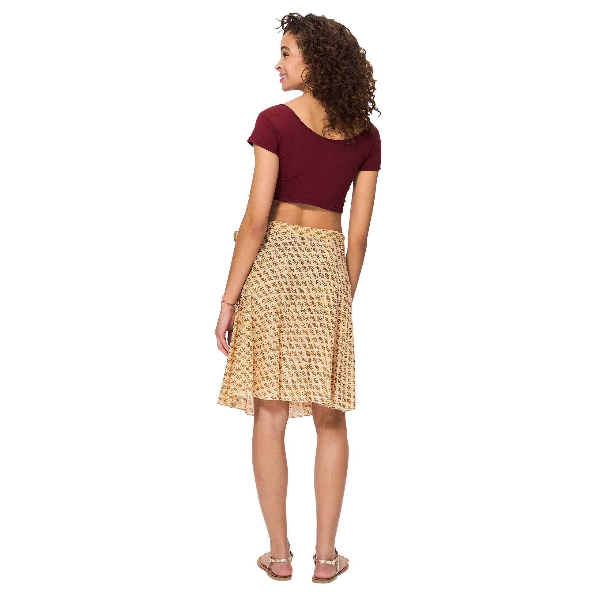 Gonna corta estiva in cotone stile boho