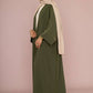 Kimono estivo midi in cotone con maniche a 3/4
