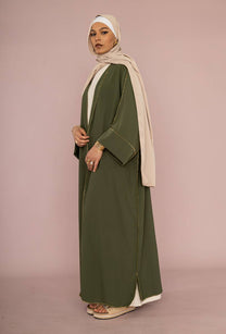 Kimono estivo midi in cotone con maniche a 3/4