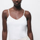 Top basic con scollo a V e spalline sottili