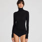 Maglia a collo alto Anna in misto lana nera