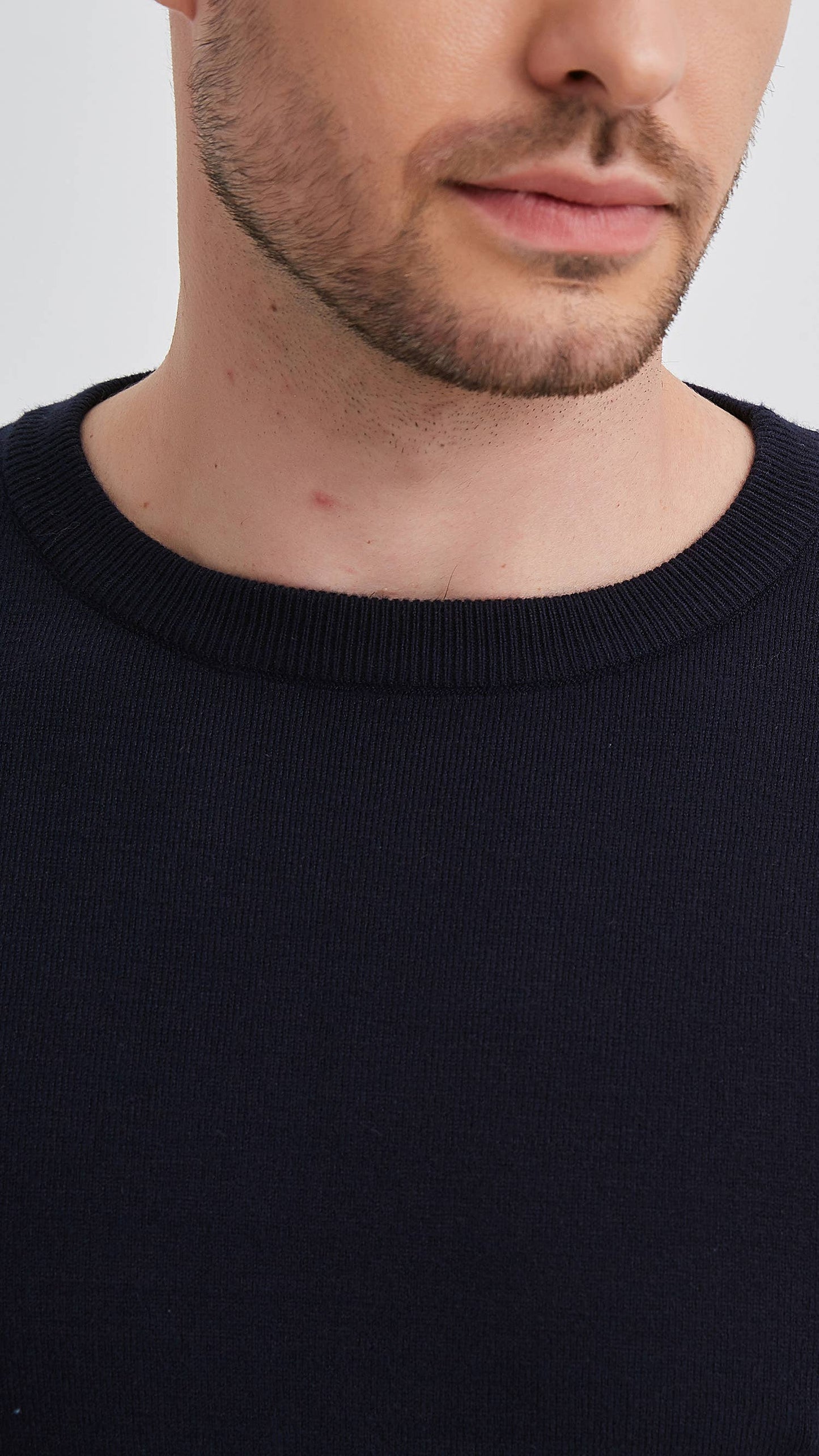 Maglione girocollo effetto cashmere Navy taglie forti