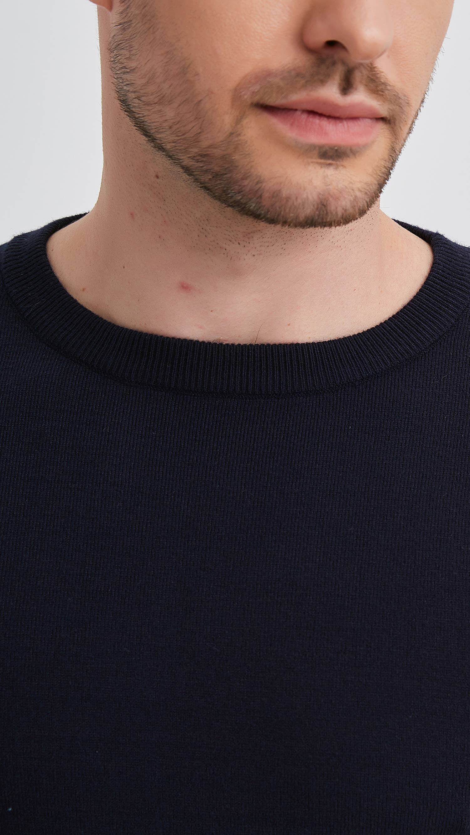 Maglione girocollo effetto cashmere Navy taglie forti