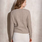 Maglione girocollo a trecce in maglia