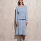 Maglione in maglia con scollo a V e profili a contrasto