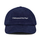 Cappello dad hat in velluto a coste con ricamo