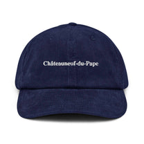Cappello dad hat in velluto a coste con ricamo