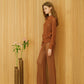 Cardigan polo in cotone fine all’uncinetto