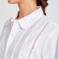 Camicia in popeline di cotone biologico con dettagli in pizzo