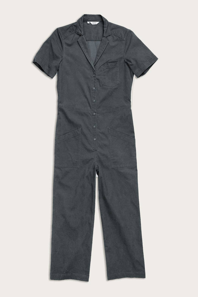 Tuta utility Lou in cotone stretch color ardesia