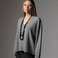 Maglione morbido e fluido con scollo a V