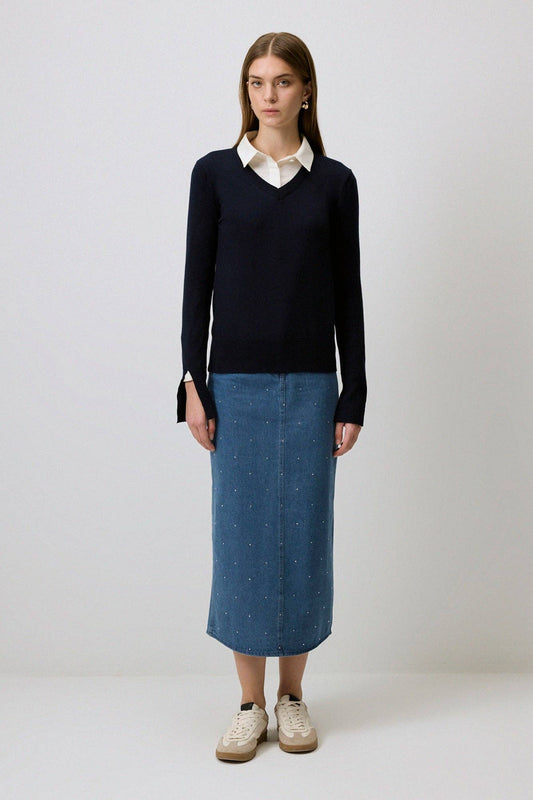 Blusa basic in maglia morbida