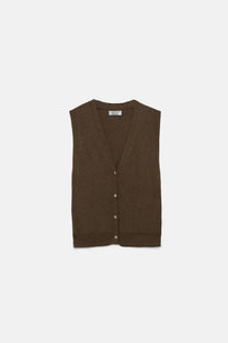 Gilet in maglia con scollo a V