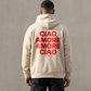 Felpa con cappuccio organica “Ciao Amore”