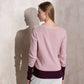 Maglione cache-cœur color block da donna