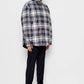 Camicia imbottita tartan bianco e nero Nemesi