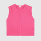 Gilet in maglia rosa fluo