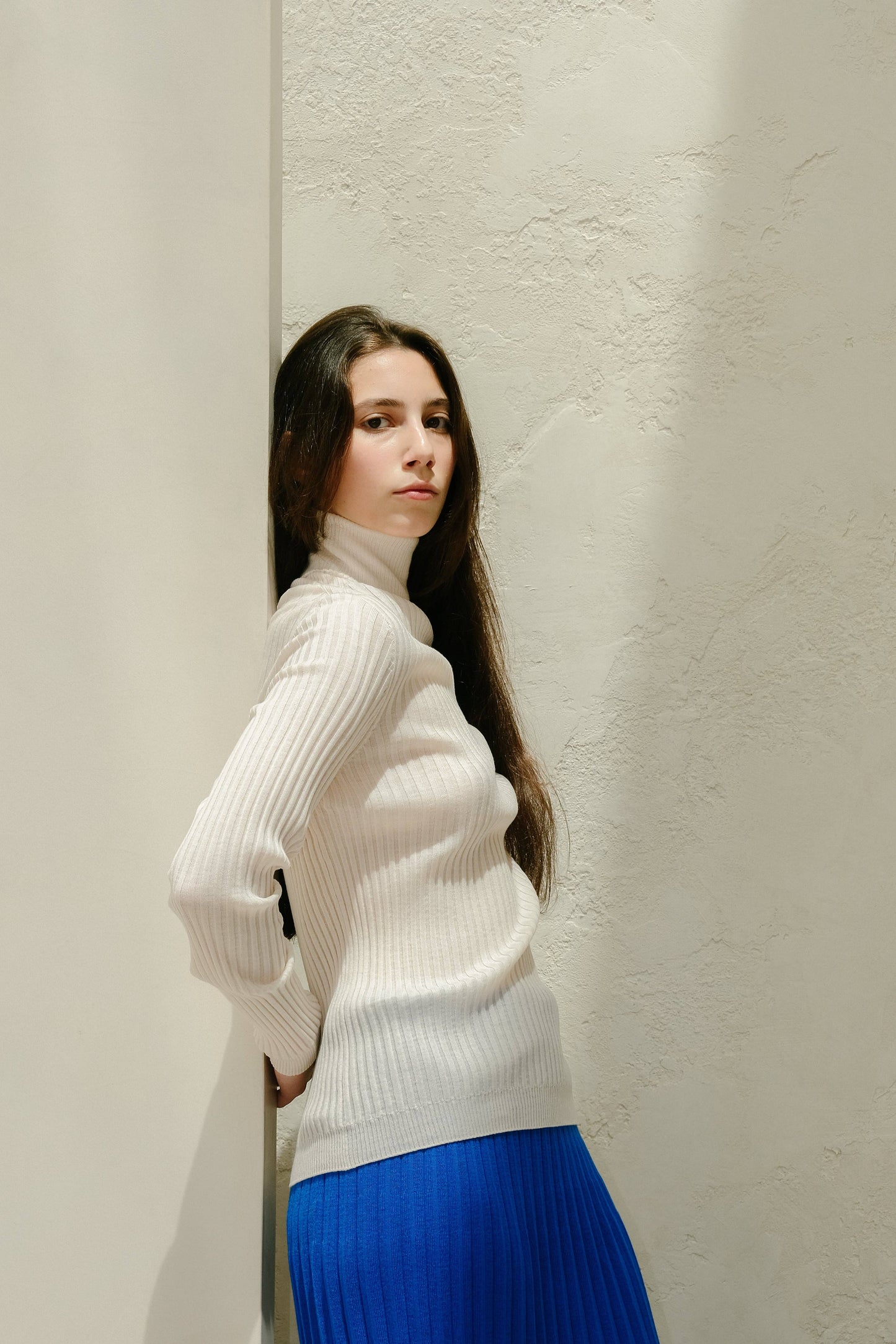 Dolcevita a coste in lana merino extra fine