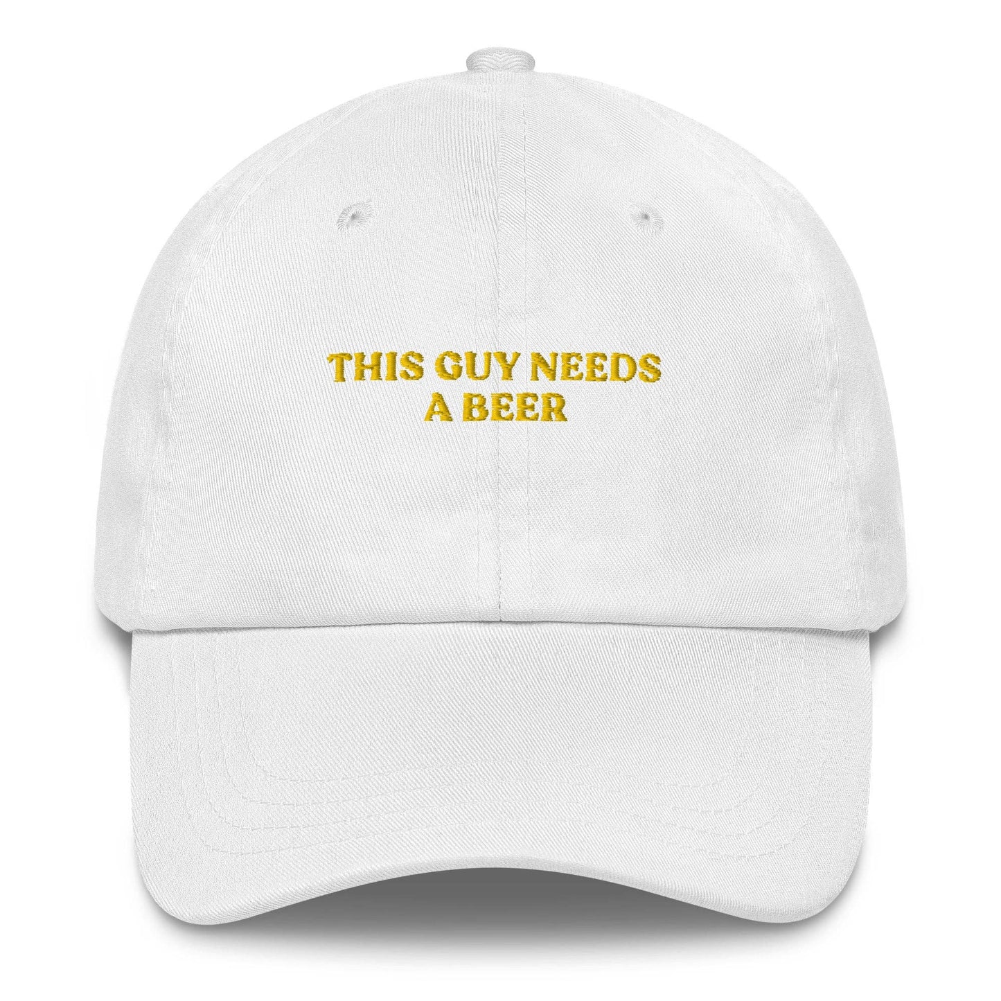 Cappellino da baseball ricamato “Questo ragazzo ha bisogno di una birra”