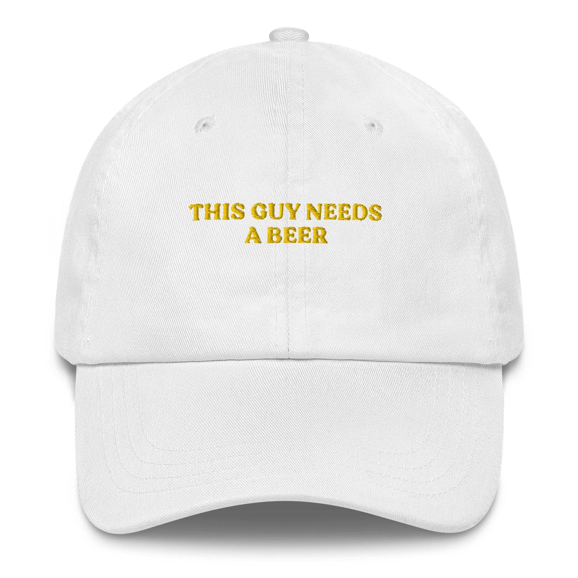Cappellino da baseball ricamato “Questo ragazzo ha bisogno di una birra”