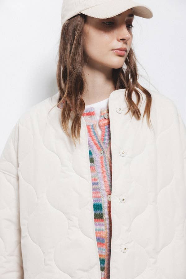 Giacca trapuntata oversize minimal