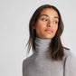 Maglia dolcevita Anna in lana grigio chiaro mélange