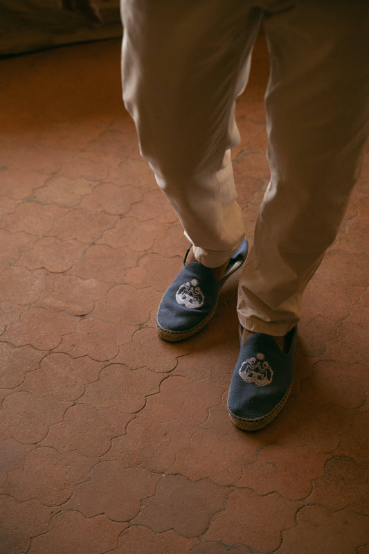 Espadrillas Mermaids in lino con suola in juta