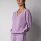 Maglione scollo a V in misto cashmere