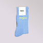 Calzini azzurro baby con scritta “Bonjour”