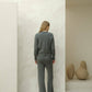Cardigan in lana merino extrafine a coste