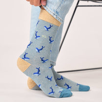 Calzini in cotone pettinato con balene