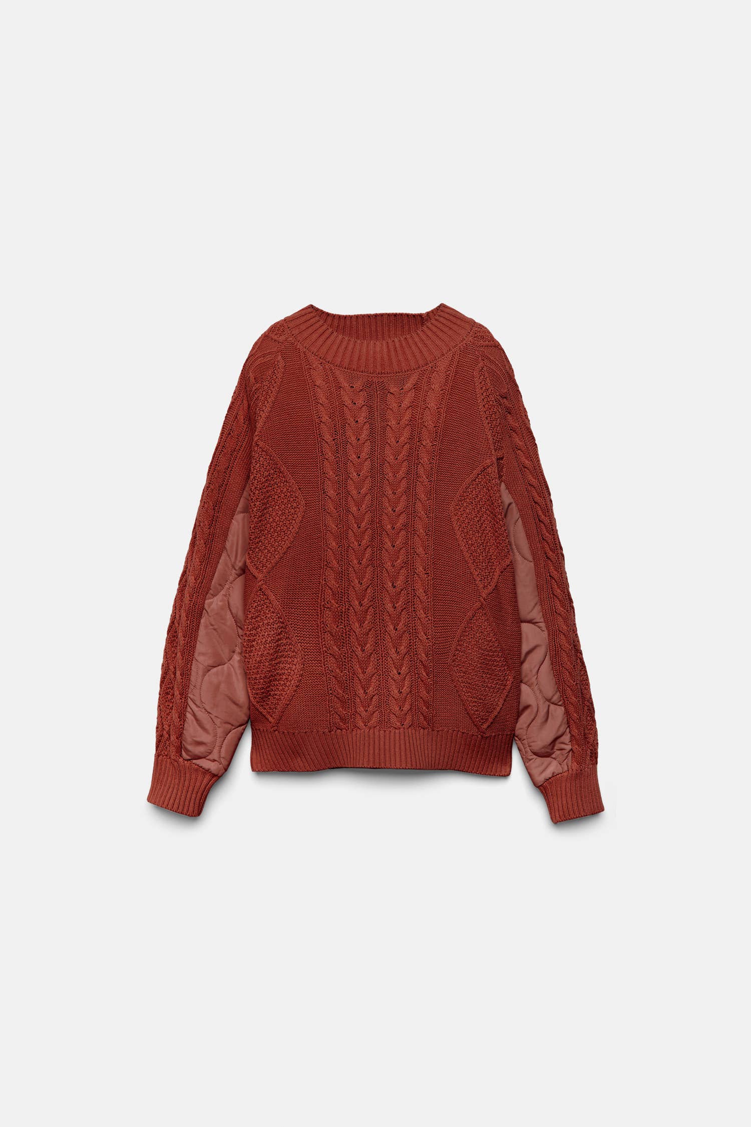 Maglione in Maglia Strutturata con Retro Imbottito