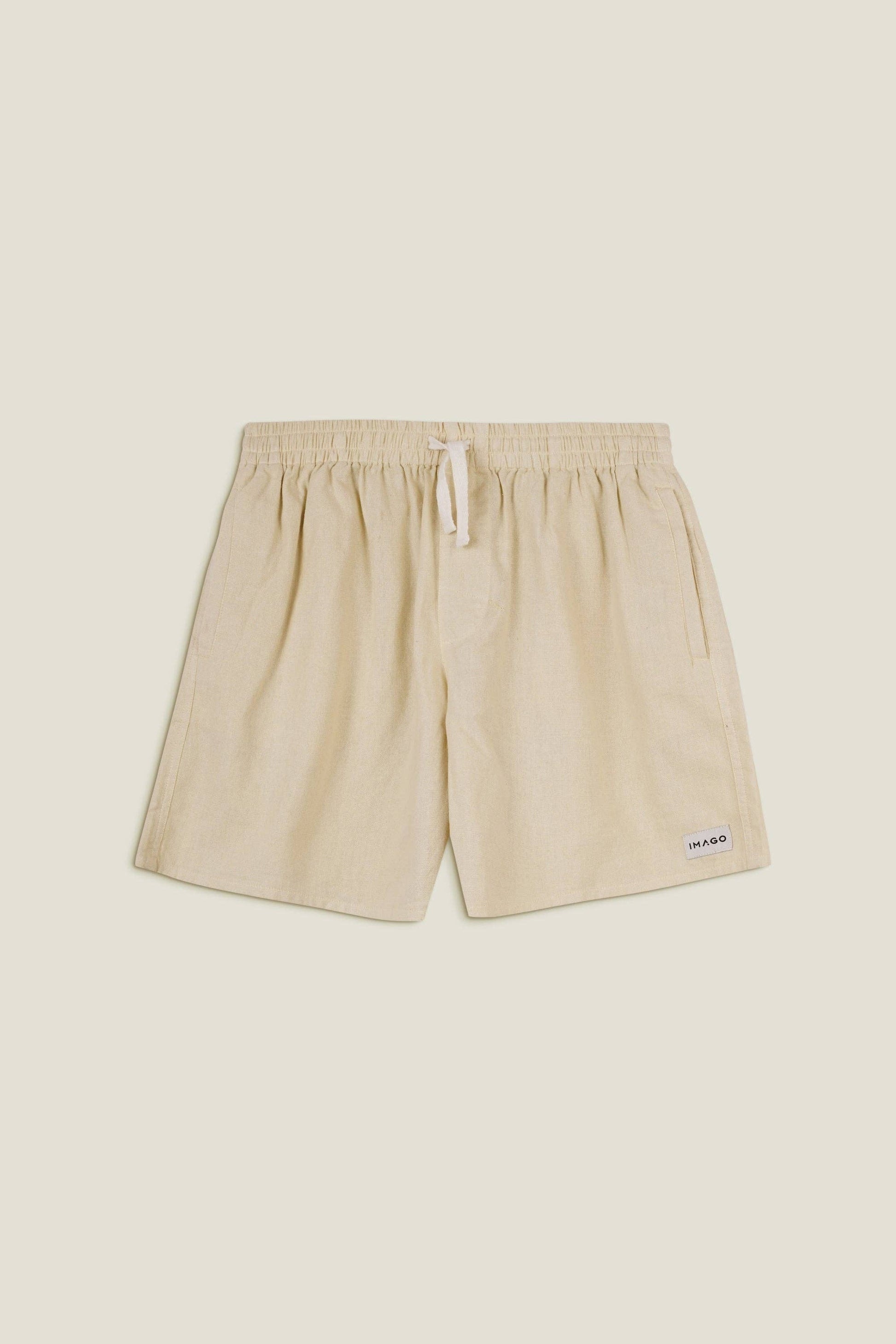 Shorts in lino color crema