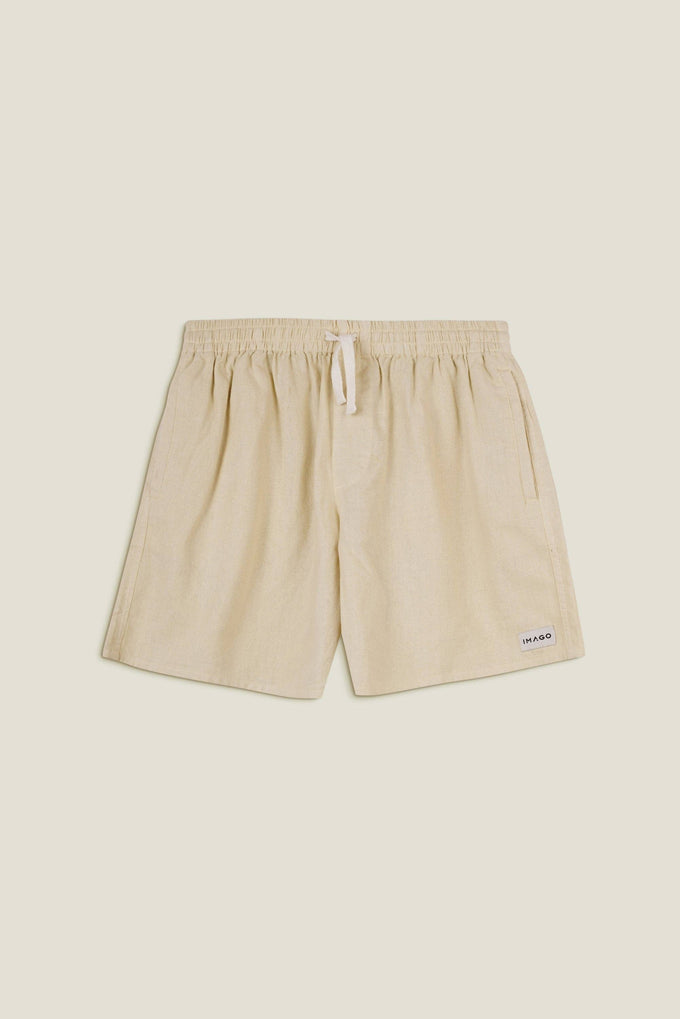 Shorts in lino color crema