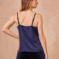 Top in raso con pizzo Faro