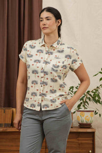 Camicia Bea a maniche corte con stampa Aloha Floral
