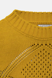 Maglione strutturato in maglia con girocollo