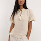 Blusa Tichka in cotone con laccetti e maniche a volant