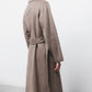 Cappotto doppiopetto con cintura