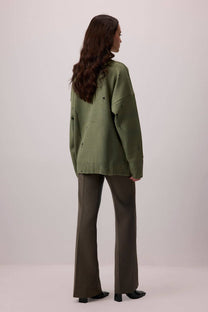 Maglione oversize effetto destroyed